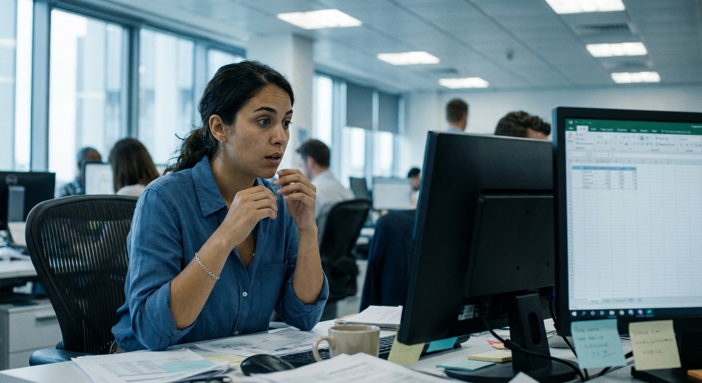 Inbox placement rate : marketer analysant ses statistiques email en open space