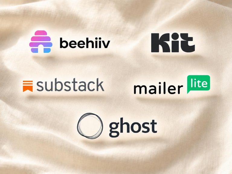 Logos Beehiiv, Substack, MailerLite, Ghost et Kit