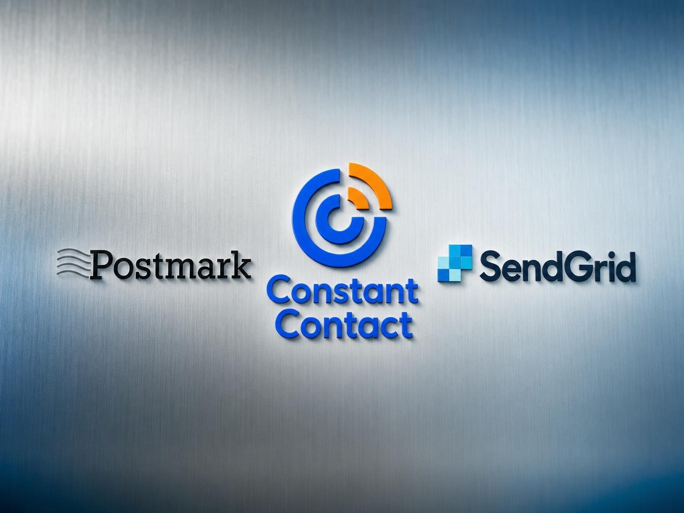 Logos Postmark, Constant Contact et SendGrid