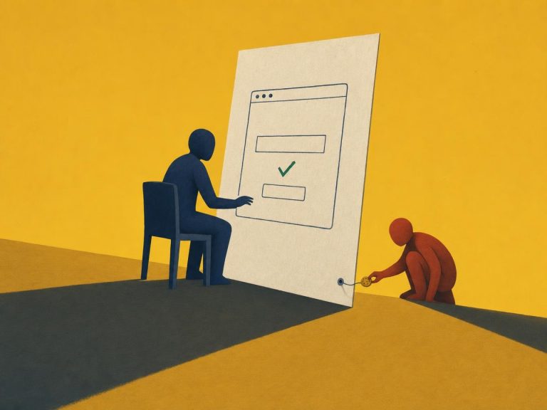 Utilisateur face à un faux formulaire web surveillé