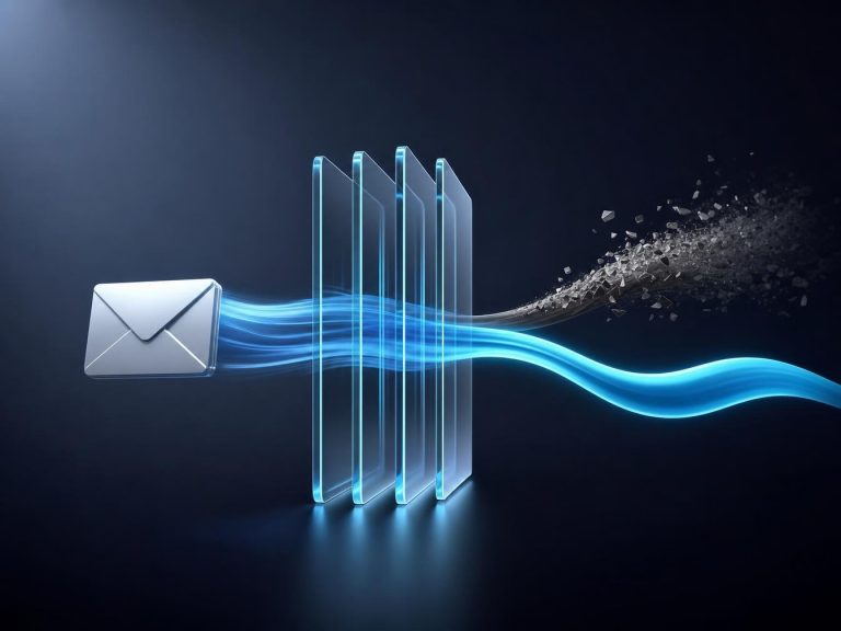 Enveloppe traversant un filtre numérique lumineux