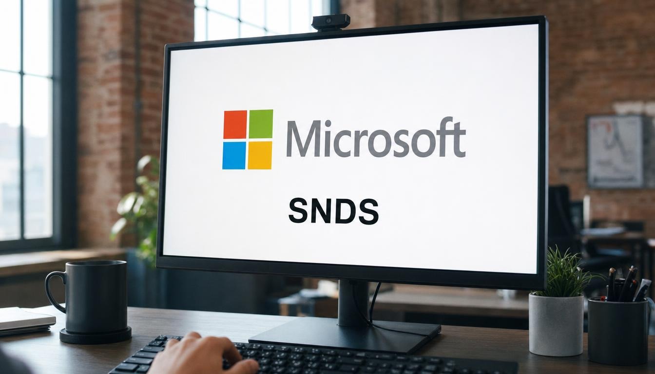 Écran affichant le logo Microsoft et le texte SNDS